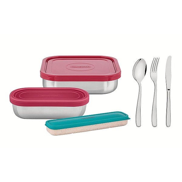 Jg Pote Aco Inox C/Estojo 3 Talher Tramontina 64220316
