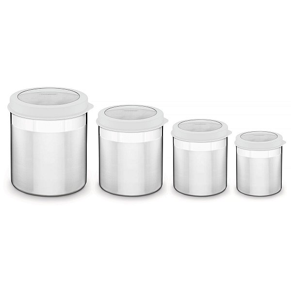 Jg Potes Aco Inox 4P  Cucina Branco Tramontina 64220634