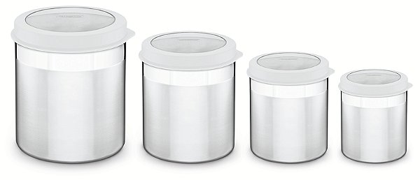 Jg Pote Aco Inox 4Pc Cucina Branco Tusa Tramontina 64220638