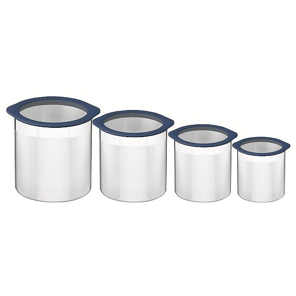 Jg Potes Aco Inox 4Pc Cucina Azul Tusa Tramontina 64220646