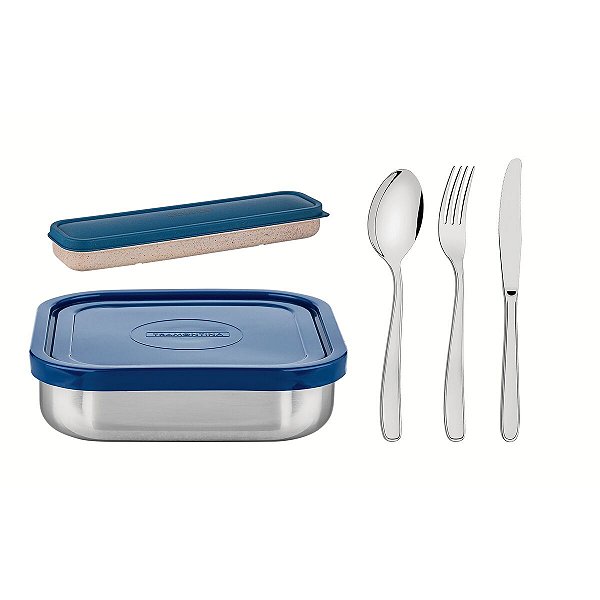 Pote Aco Inox C/Estojo C/3 Talheres Tramontina 64220973