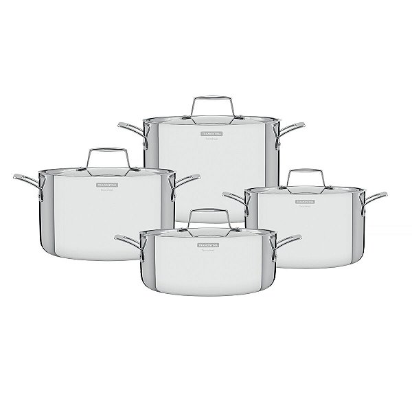 Jg Panelas Aco Inox 4Pcs Grano Tramontina 65140046