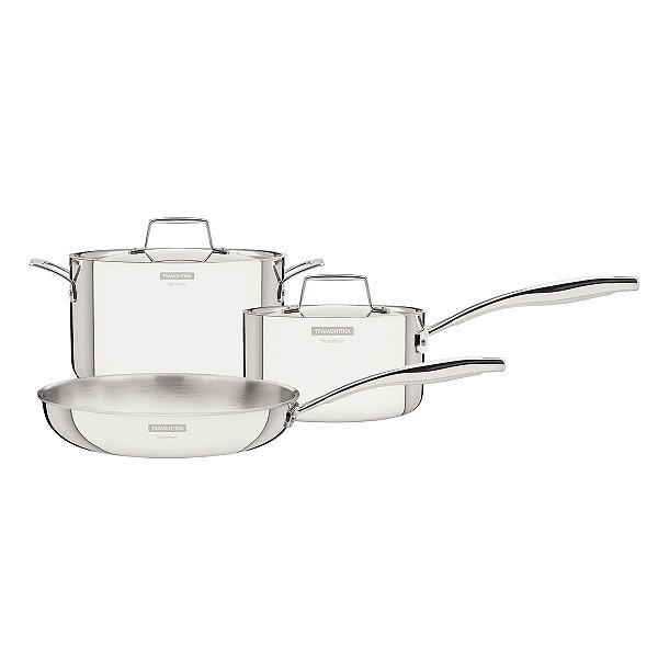 Jg Panelas Aco Inox 3Pcs Grano Tramontina 65140106