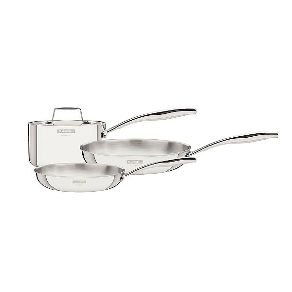 Jg Panelas Aco Inox 3Pcs Grano Tramontina 65140116