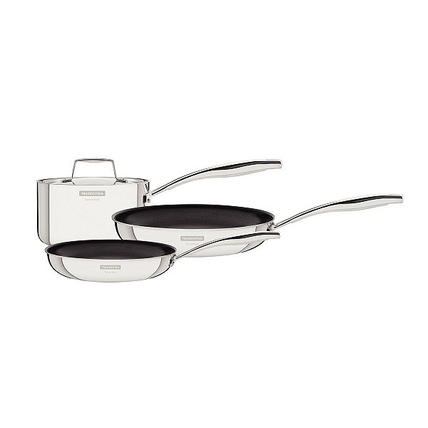Jg Panelas Aco Inox 3Pcs Grano Tramontina 65140117