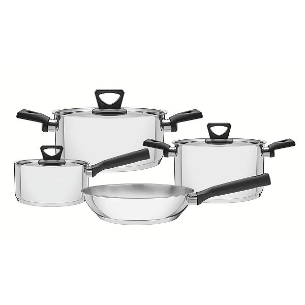 Jg Panelas Aco Inox 4Pc Brav Bq Pt  Tramontina 65180513