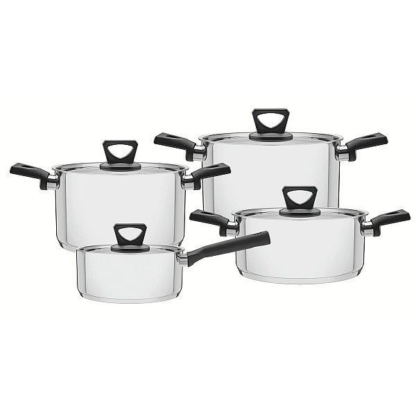 Jg Panela Aco Inox 4Pc Brava Bq Pt  Tramontina 65180536