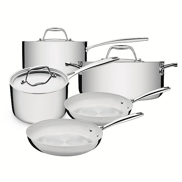 Jg Panelas Aco Inox 8Pcs Seattle Tramontina 65240118