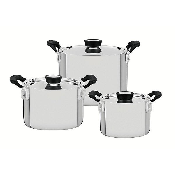 Jg Panelas Aco Inox 6Pcs Nesting Tramontina 65240204