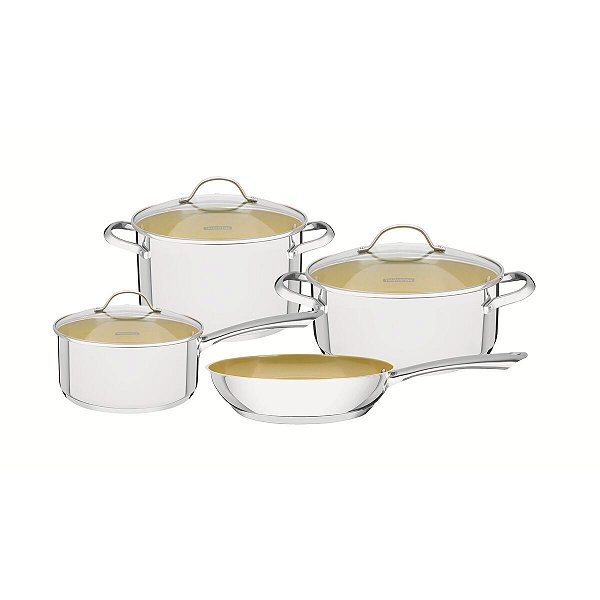 Jg Panelas Aco Inox 4Pc Una Cer Ver Tramontina 65280313