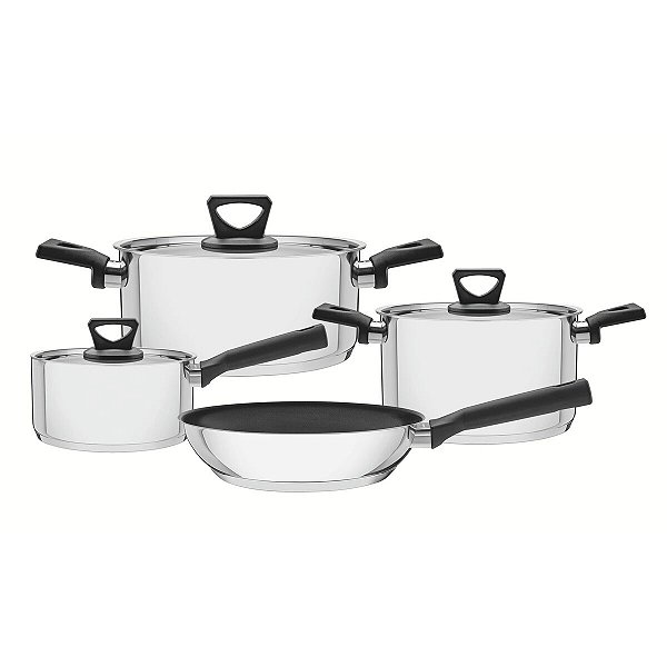 Jg Panelas Aco Inox 4P Brava Ant Pt Tramontina 65300513