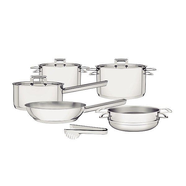 Jg Panelas Aco Inox 5Pcs+Peg  Brava Tramontina 65400093