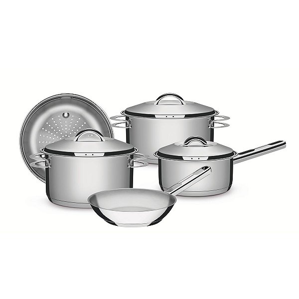Jg Panelas Aco Inox 5 Pcs Solar Tramontina 65510553