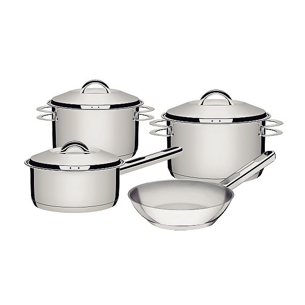 Jg Panelas Aco Inox 4Pcs Solar Tramontina 65510744