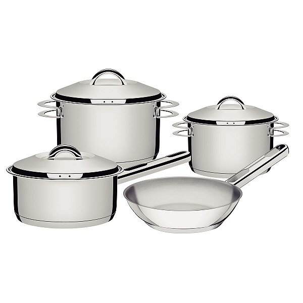 Jg Panelas Aco Inox 4 Pcs Solar Tramontina 65510751