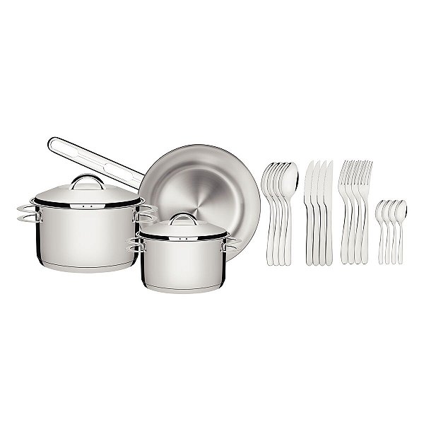 Jg Panelas Aco Inox 3Pcs Solar+Faq  Tramontina 65510754