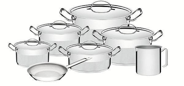 Jg Panelas Aco Inox 7Pcs Profession Tramontina 65620573