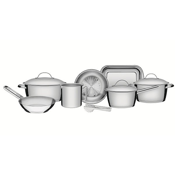 Jg Panelas Aco Inox 7 Pc Allegr+Peg Tramontina 65650173