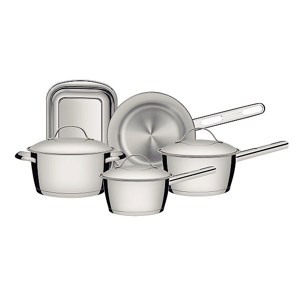 Jg Panelas Aco Inox 5Pcs Allegra Tramontina 65650261