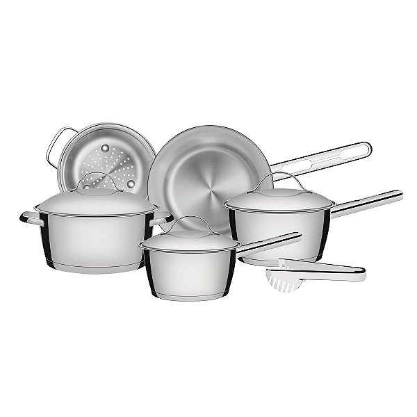 Jg Panela Aco Inox 5Pcs+Peg Allegra Tramontina 65650291