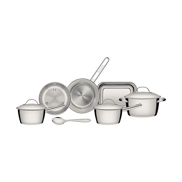 Jg Panelas Aco Inox 7Pcs Allegra Tramontina 65650683