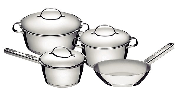 Jg Panelas Aco Inox 5 Pcs Allegra Tramontina 65660353