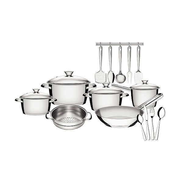 Jg Panelas Aco Inox 40Pcs Allegra Tramontina 65660504