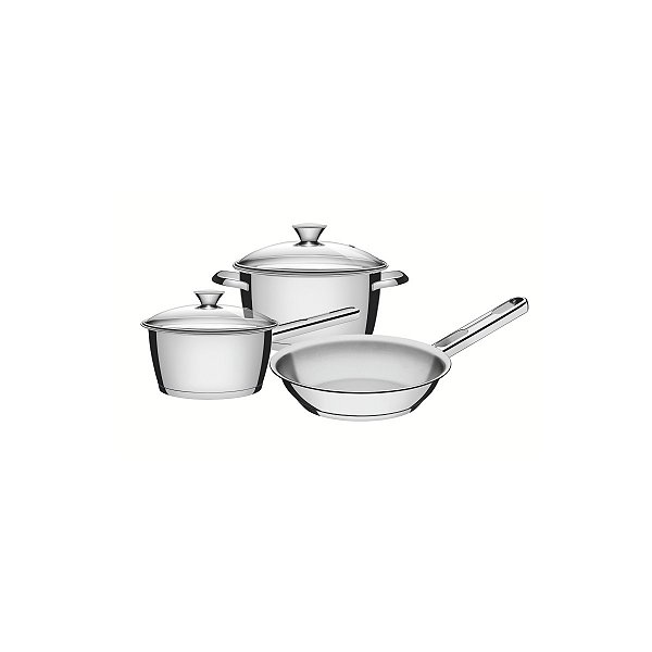 Jg Panelas Aco Inox 3Pcs Allegra Tramontina 65660693