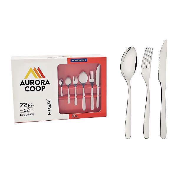 Faqueiro Aco Inox 72 Pcs Havai Tramontina 66905153