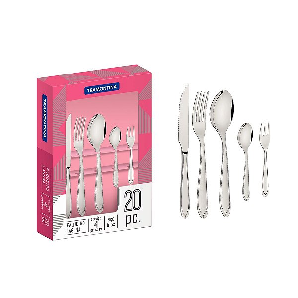 Faqueiro Aco Inox 20Pcs Laguna Tramontina 66906443