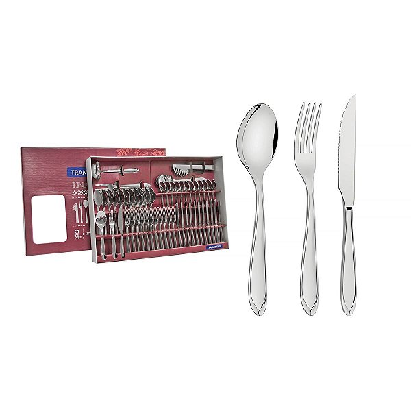 Faqueiro Aco Inox 52 Pcs Laguna Tramontina 66906683
