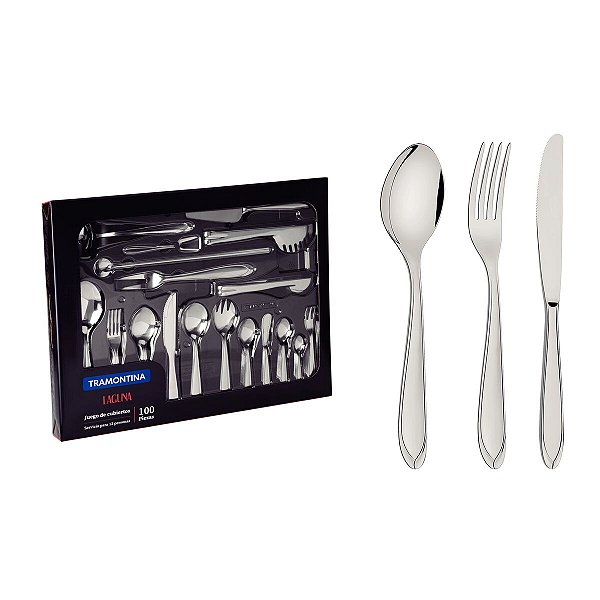 Faqueiro Aco Inox 100Pcs Laguna Tramontina 66906856