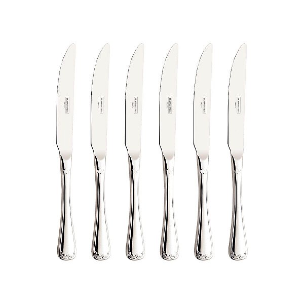 Jg Facas Aco Inox P/Frutas 6Pcs Tramontina 66915536