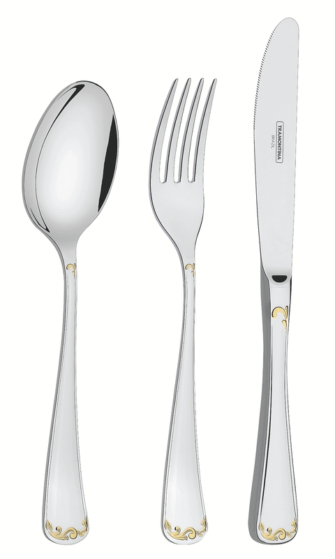 Faqueiro Aco Inox 77P Dour C/Estojo Tramontina 66915872
