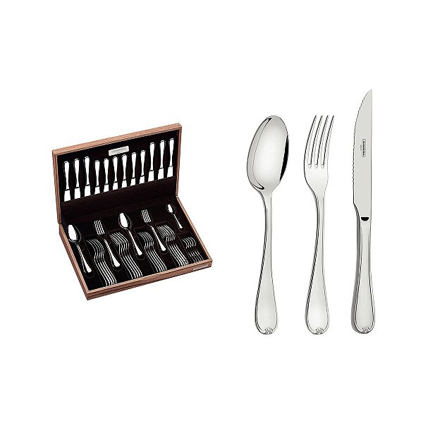 Faqueiro Aco Inox 42Pcs C/Estojo Tramontina 66924208