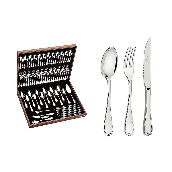 Faqueiro Aco Inox 76Pcs C/Estojo Tramontina 66924308