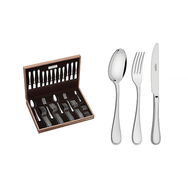 Faqueiro Aco Inox 42Pcs C/Estojo Tramontina 66925200