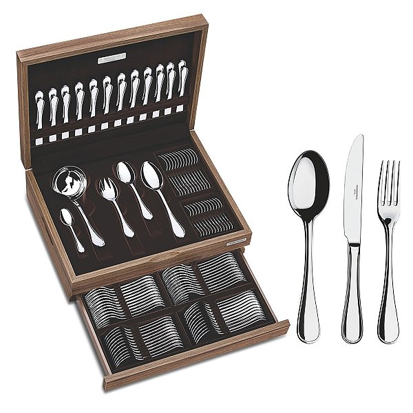 Faqueiro Aco Inox 101Pcs C/Estojo Tramontina 66925210