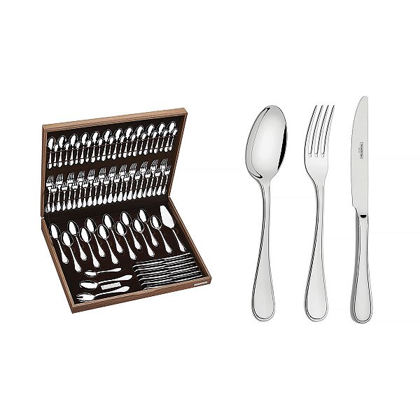 Faqueiro Aco Inox 76Pcs C/Estojo Tramontina 66925300