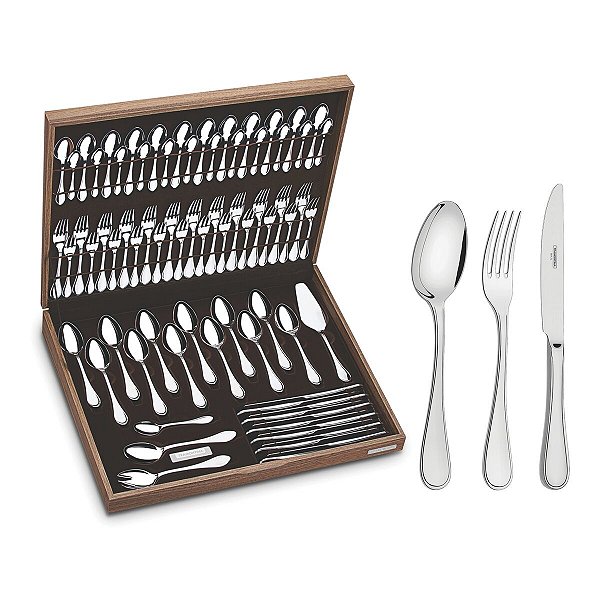 Faqueiro Aco Inox 76Pcs C/Estojo Tramontina 66925305