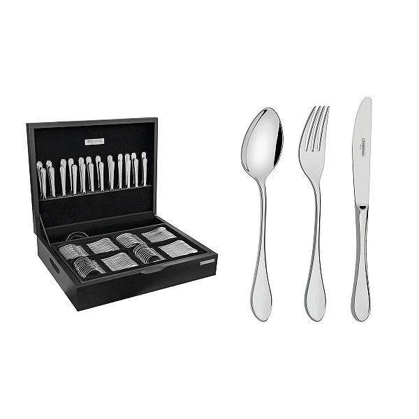 Faqueiro Aco Inox 101Pcs C/Estojo Tramontina 66932214