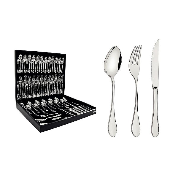 Faqueiro Aco Inox 76 Pcs Italy Tramontina 66932308