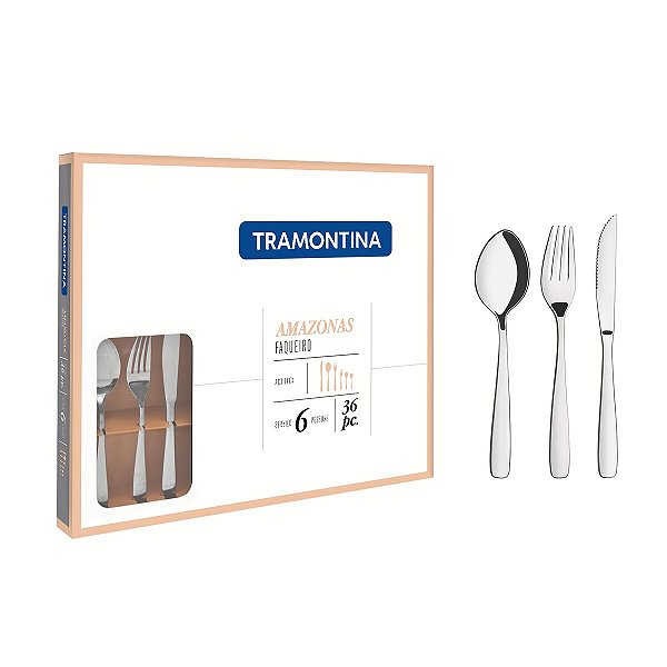 Faqueiro Aco Inox 36 Pcs Amazonas Tramontina 66960796