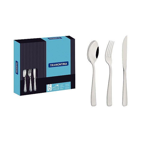 Faqueiro Aco Inox 36 Pcs Pacific Tramontina 66962933