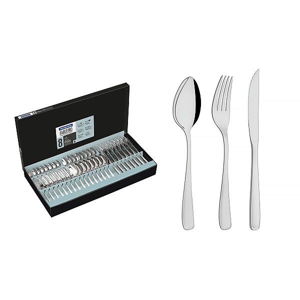 Faqueiro Aco Inox 48Pcs Continental Tramontina 66965144