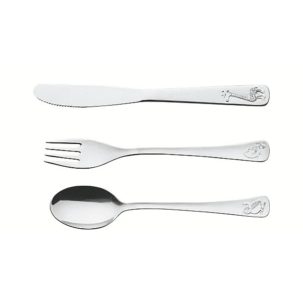 Jg Talheres Aco Inox P/Crianca 3Pcs Tramontina 66970028
