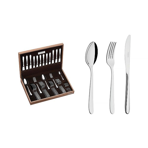 Faqueiro Aco Inox 42Pc C/Est Cannes Tramontina 66979203