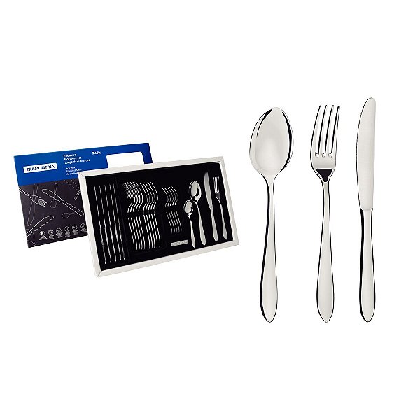 Faqueiro Aco Inox 24Pcs Satri Tramontina 66982000