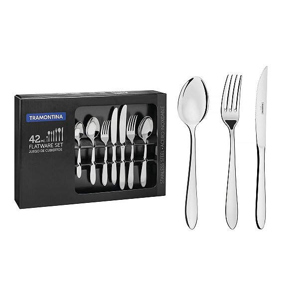 Faqueiro Aco Inox 42 Pcs Satri Tramontina 66982234