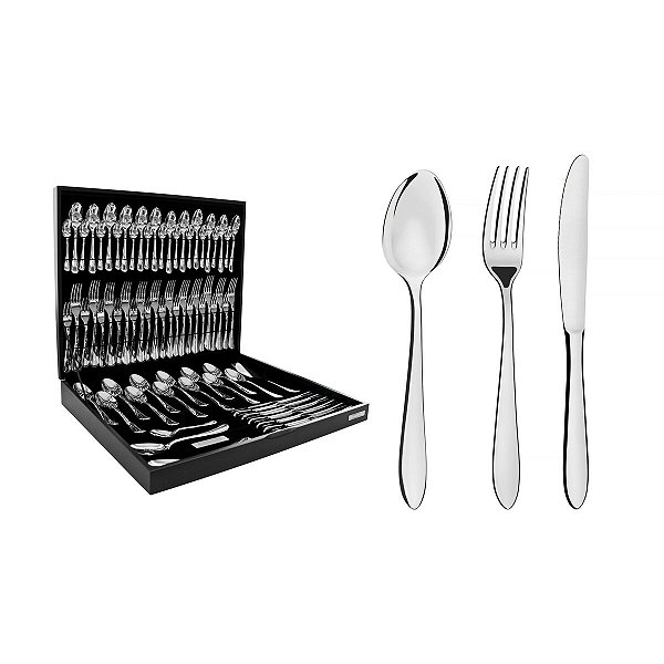 Faqueiro Aco Inox 76 Pcs Satri Tramontina 66982304